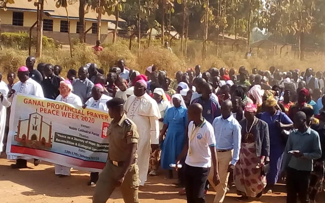 Bishops Lead Thousands In Match For Peace Through Nebbi Town